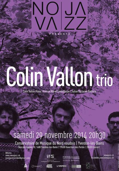 Colin Vallon Trio, Julian Sartorius, Patrice Moret.